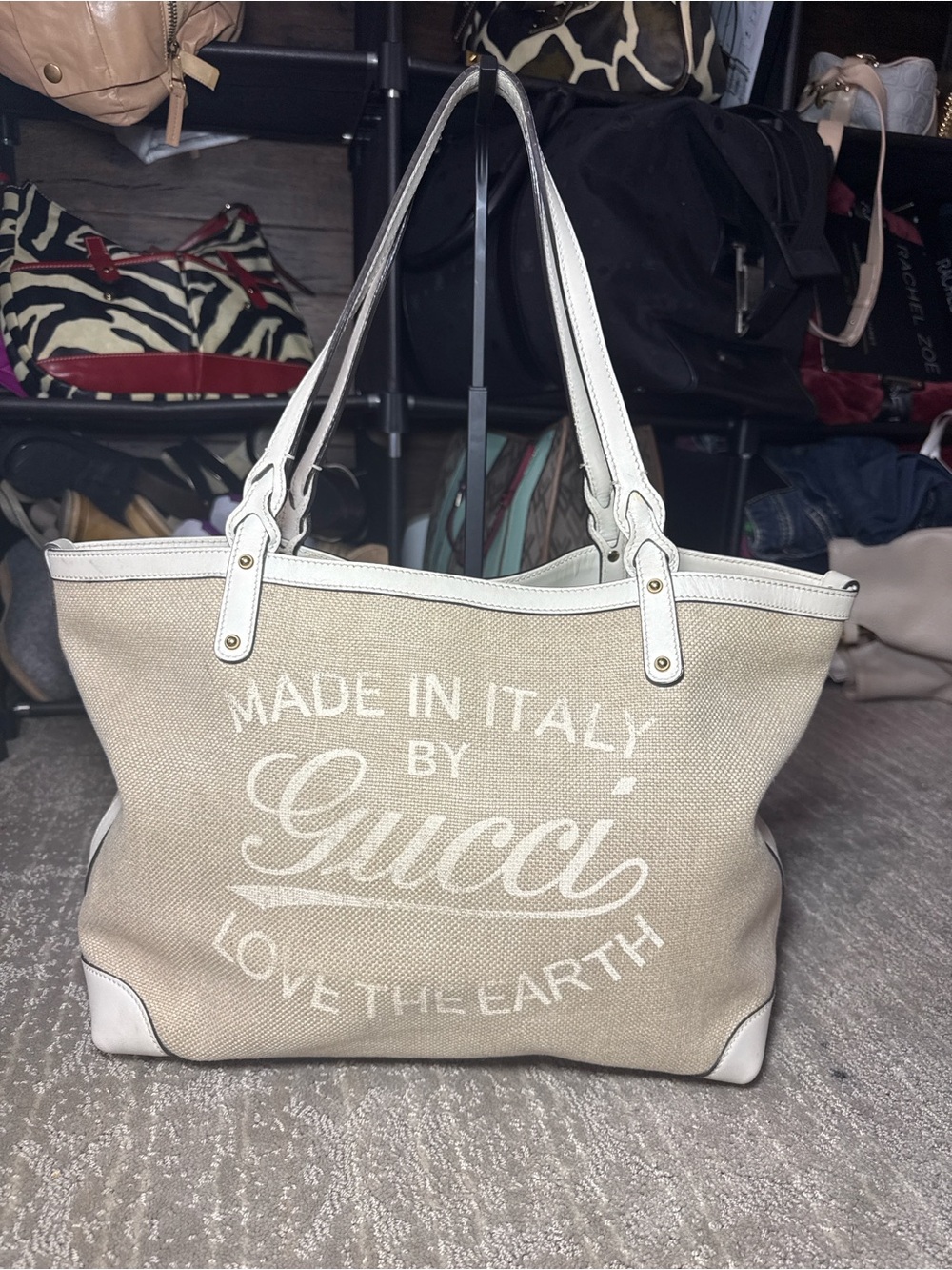 Gucci “Love The Earth” Canvas Tote Bag - Picture 3 of 16